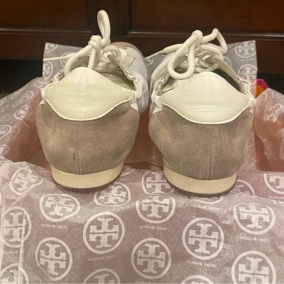 Tory Burch Cream and Tan Sneakers - Picture 4 of 6